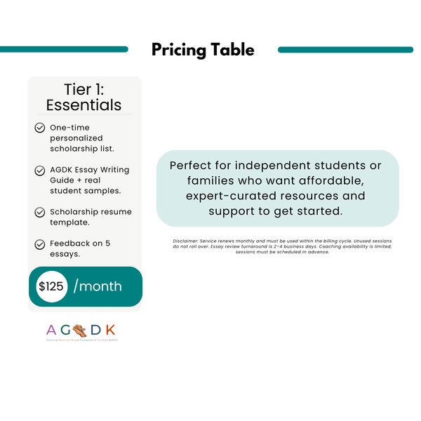 Scholarship Coaching Services
